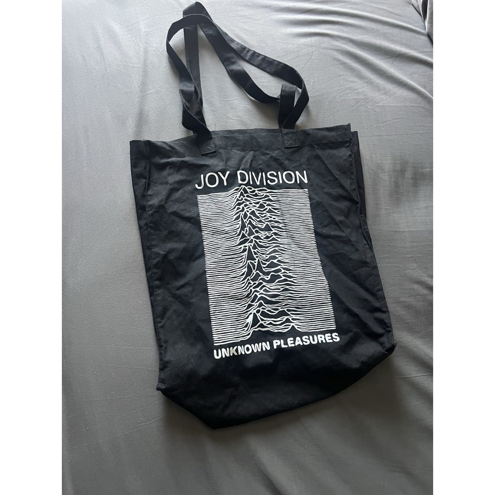 Joy Division Unknown Pleasures Black Cotton Tote Bag Album Cover 100% Cotton